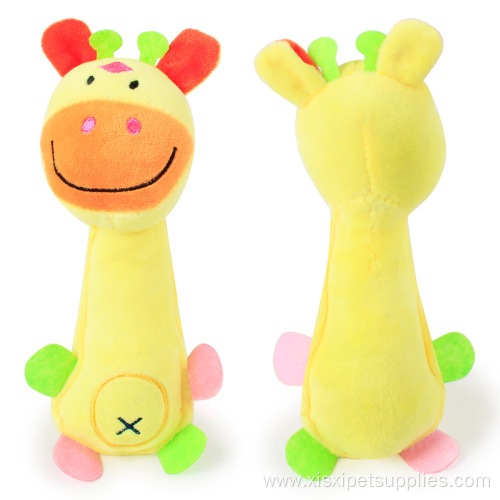 Chew Cartoon animals plush dog toy with sound